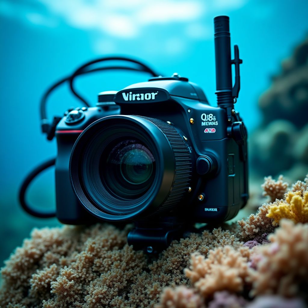 Underwater camera setup for diving photography